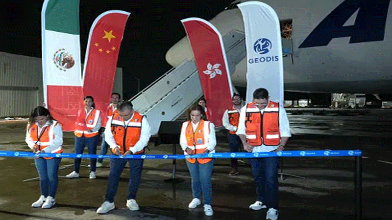 GEODIS celebrates 500th dedicated freighter flight from Asia to Mexico