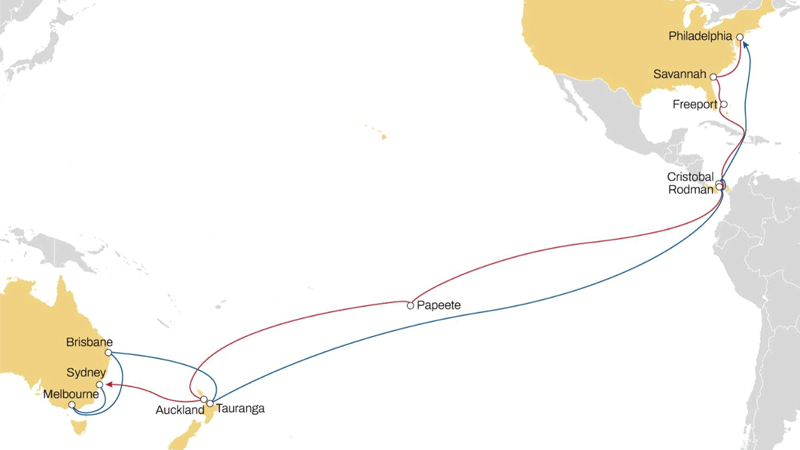 MSC starts new Australia-New Zealand to US East Coast service