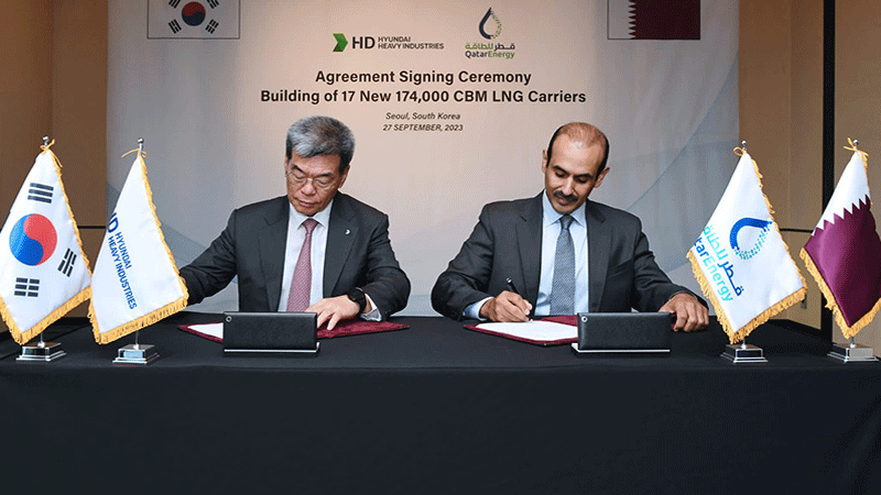 QatarEnergy signs agreement with HHI for 17 LNG carriers  